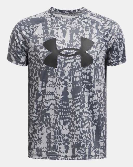 T-shirt imprimé gros logo UA Tech™ pour enfants T-shirt imprimé gros logo UA Tech™ pour enfants